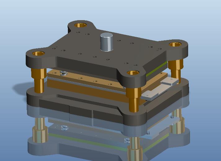 上下罩盖级进模(CAD图+Proe三维)