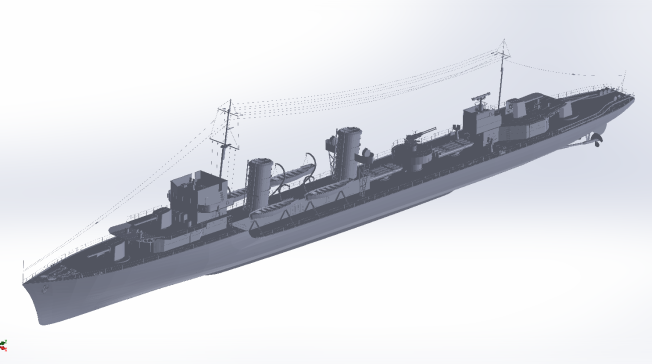 大型海上驱逐舰结构模型三维图==997983==VIP