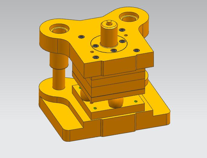 垫片冲孔落料复合模(CAD图+UG三维)