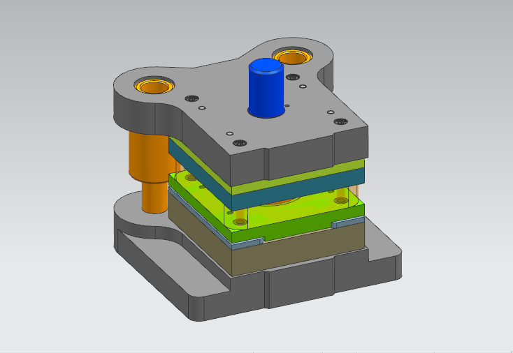 固定座冲孔落料模(CAD图+UG三维)