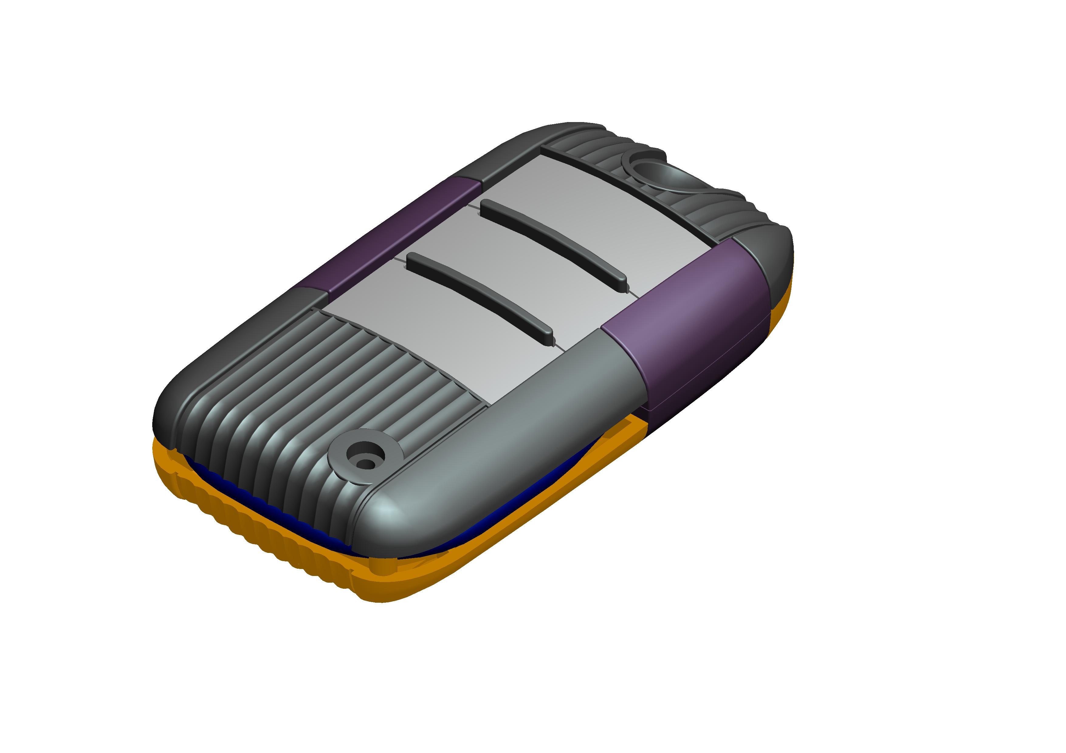 手机充电数据线收纳盒模型