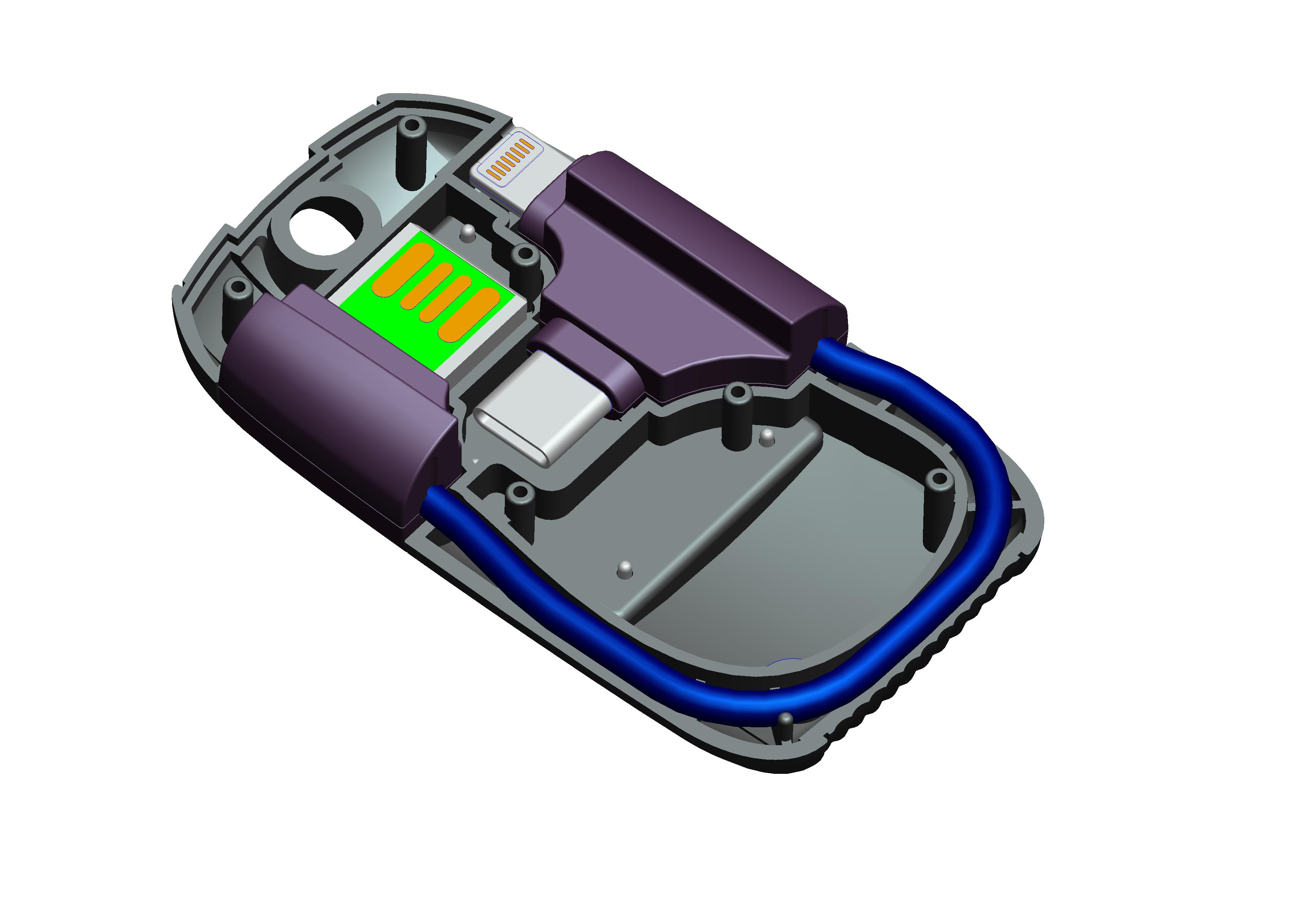 手机充电数据线收纳盒模型