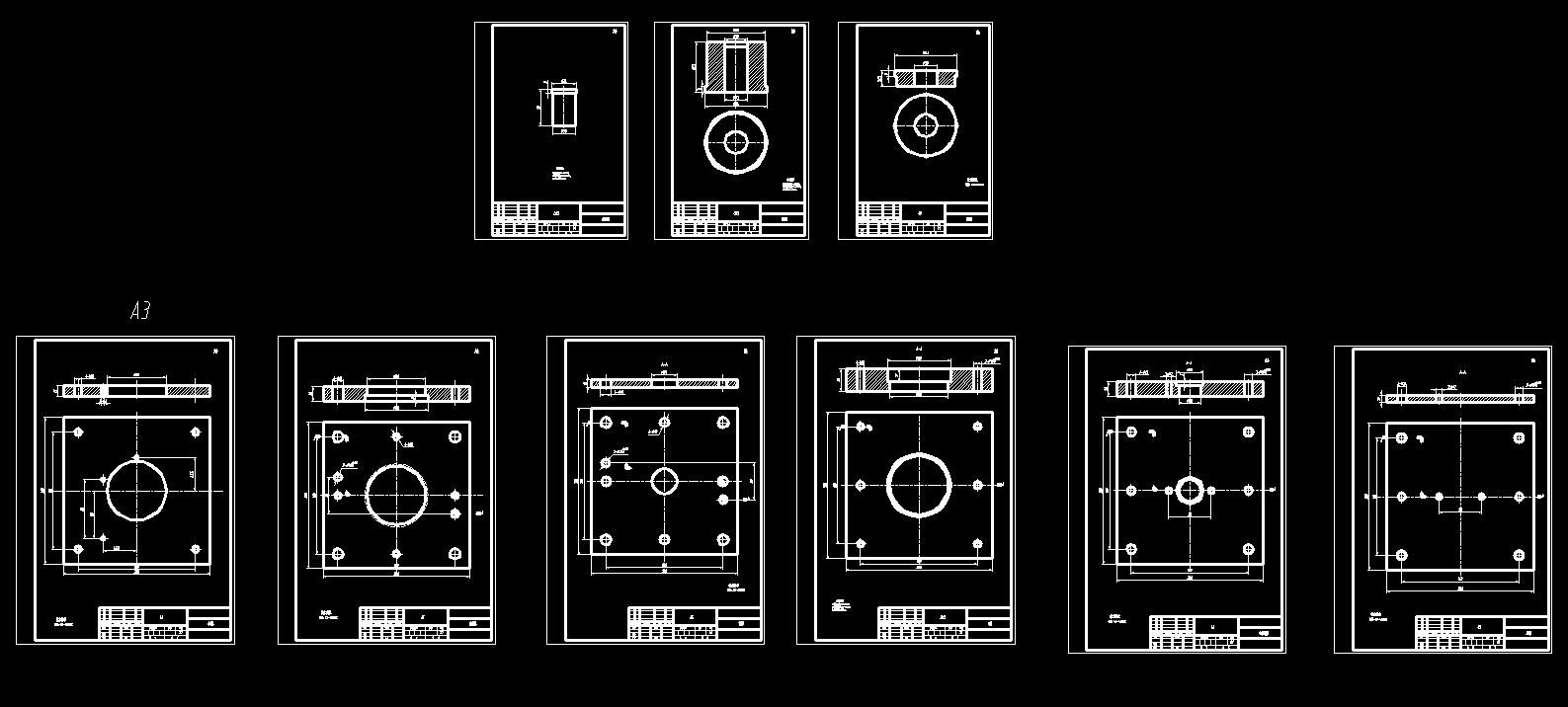 垫片冲孔落料复合模(CAD图+UG三维)