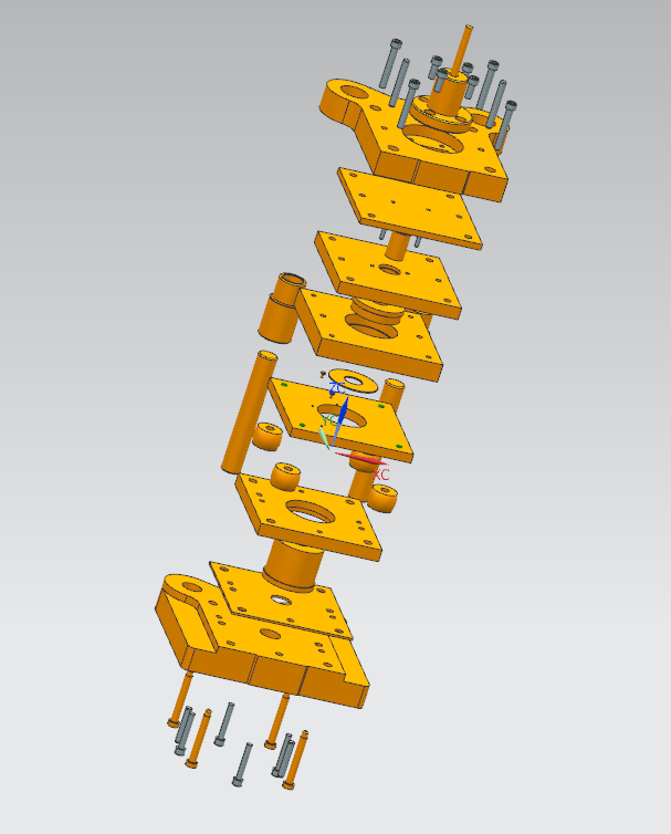 垫片冲孔落料复合模(CAD图+UG三维)