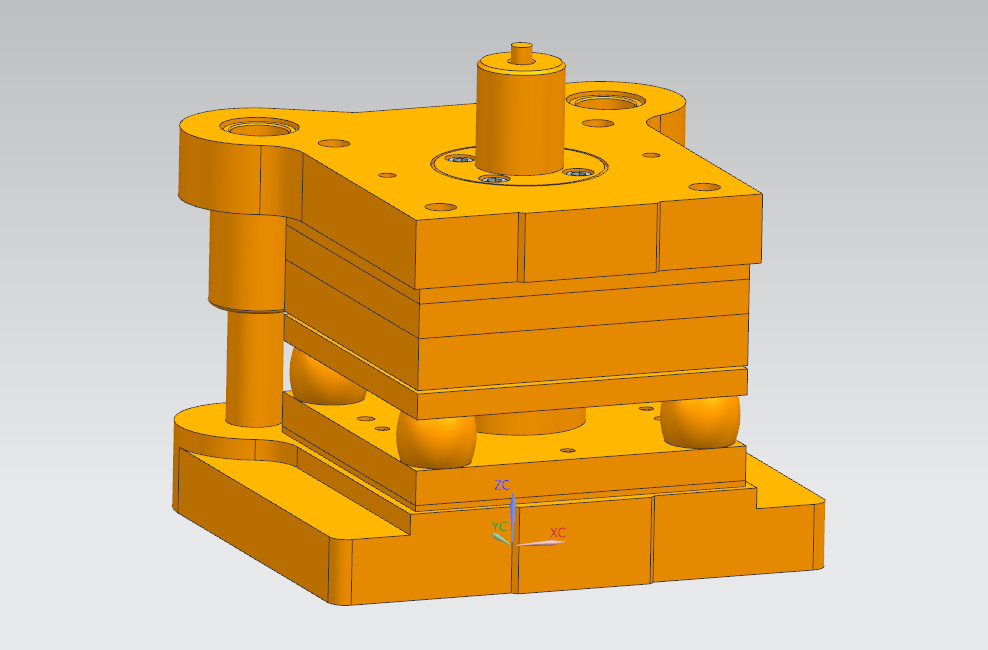 垫片冲孔落料复合模(CAD图+UG三维)