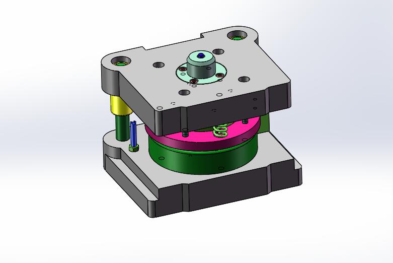 封盖落料冲孔拉深翻边模(CAD图+SW三维)