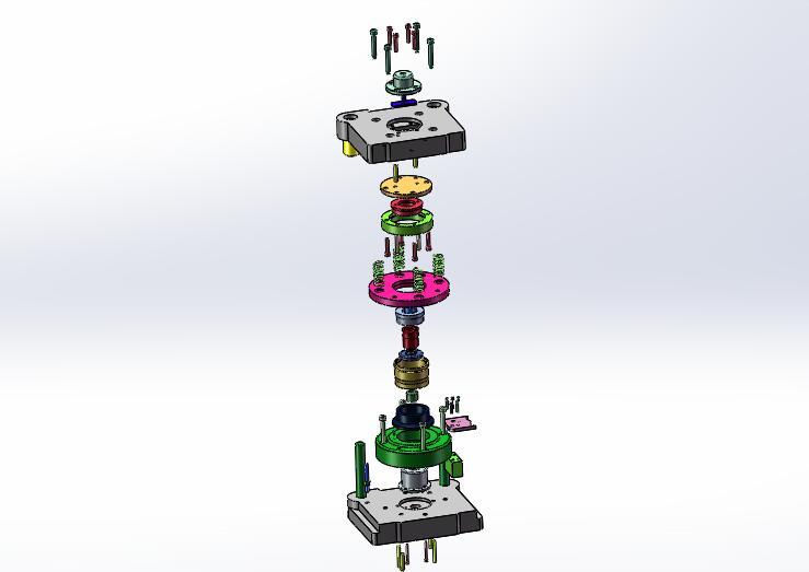 封盖落料冲孔拉深翻边模(CAD图+SW三维)