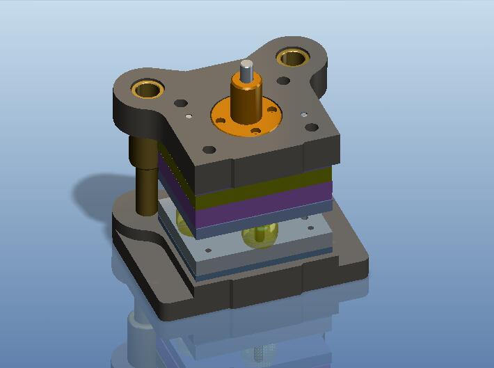 垫板冲孔落料模(CAD图+Proe三维)