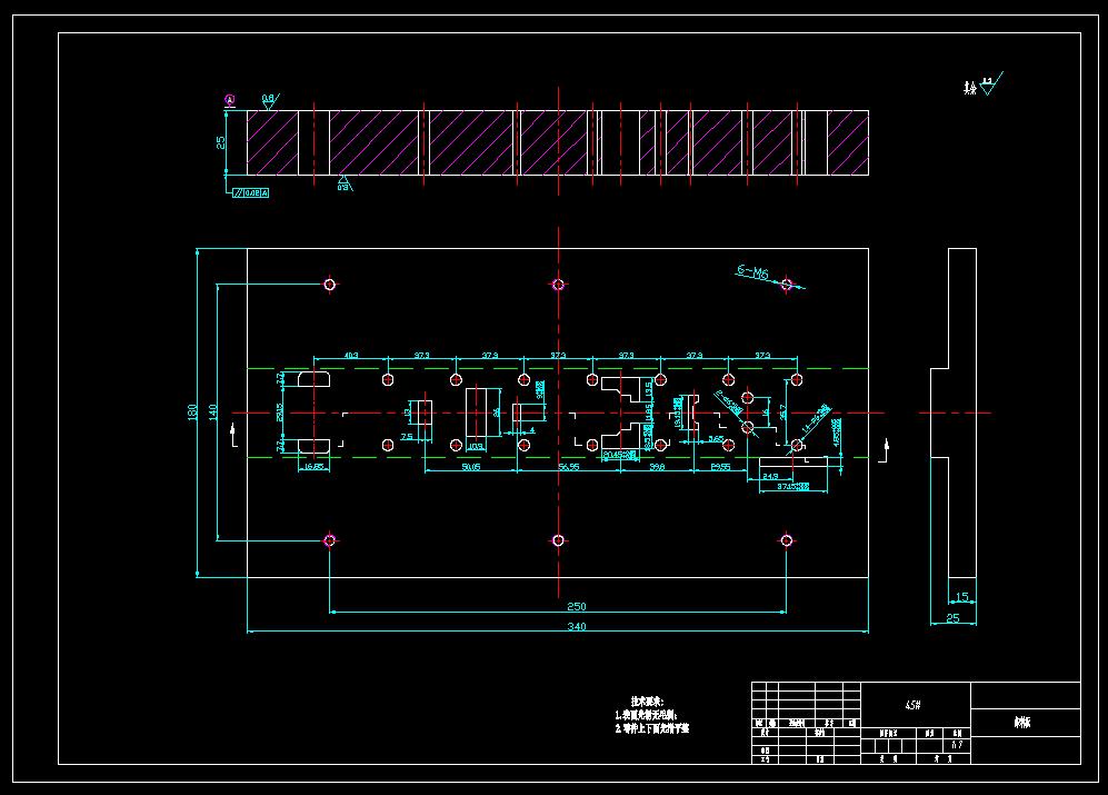 侧弯支架级进模(CAD图+UG三维)