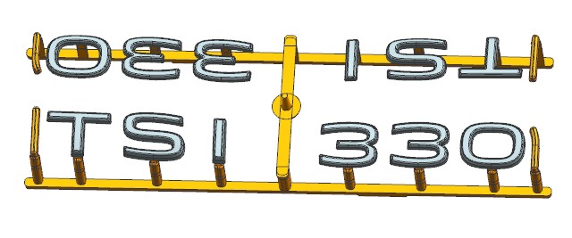 汽车字牌注塑模具