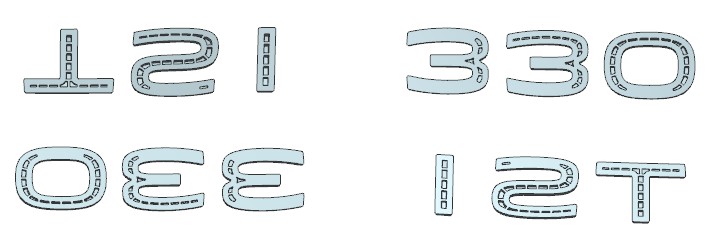 汽车字牌注塑模具