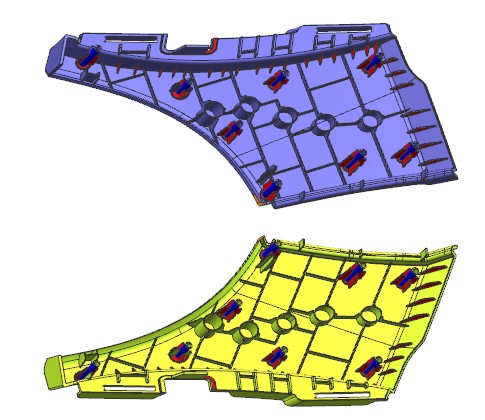 汽车仪表板左右装饰条注塑模具
