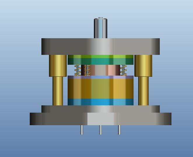 圆筒件落料拉深复合模(CAD图+Proe三维)