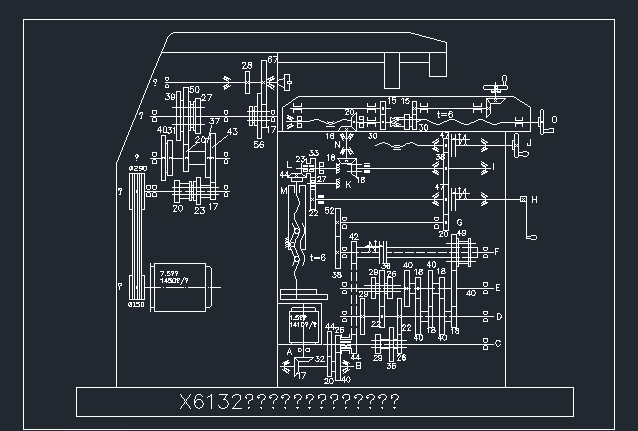 X6132型万能升降台铣床传动系统图