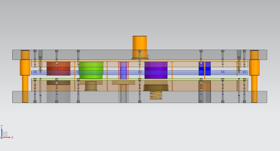 端盖级进模(CAD图+UG三维+工作动画)