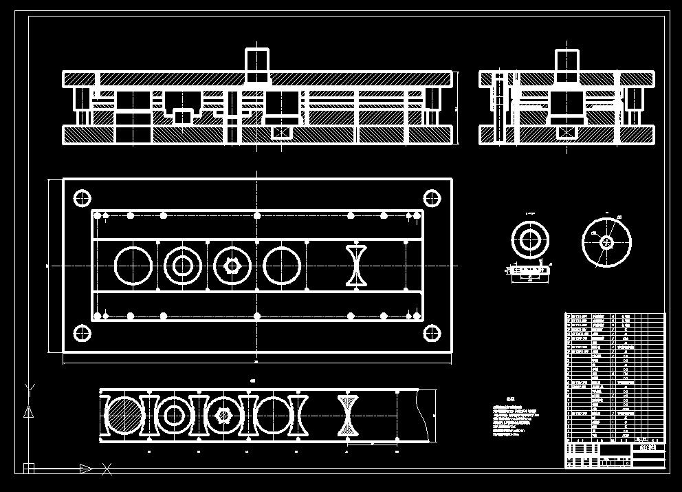 端盖级进模(CAD图+UG三维+工作动画)