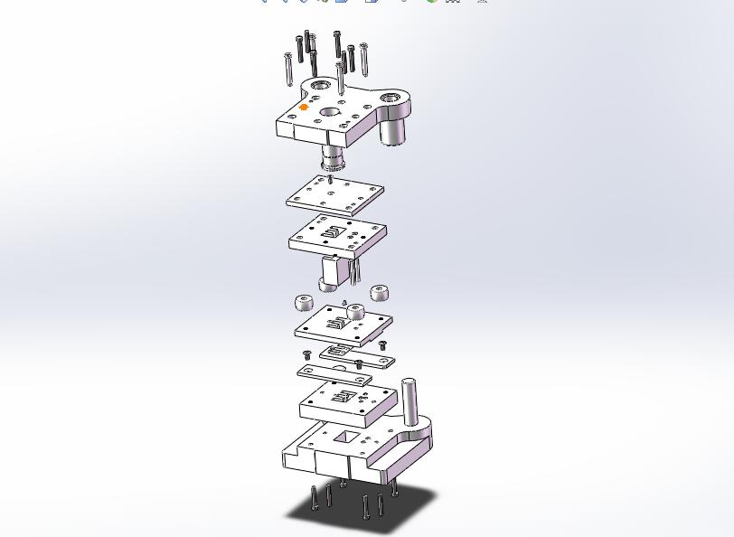 硅钢片级进模(CAD图+SW三维+工作动画)