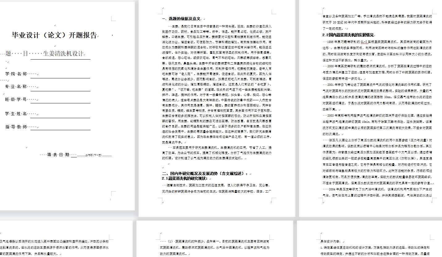 生姜清洗机设计