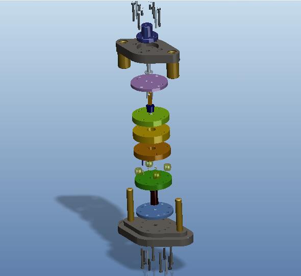 垫圈冲孔落料复合模(CAD图+Proe三维)