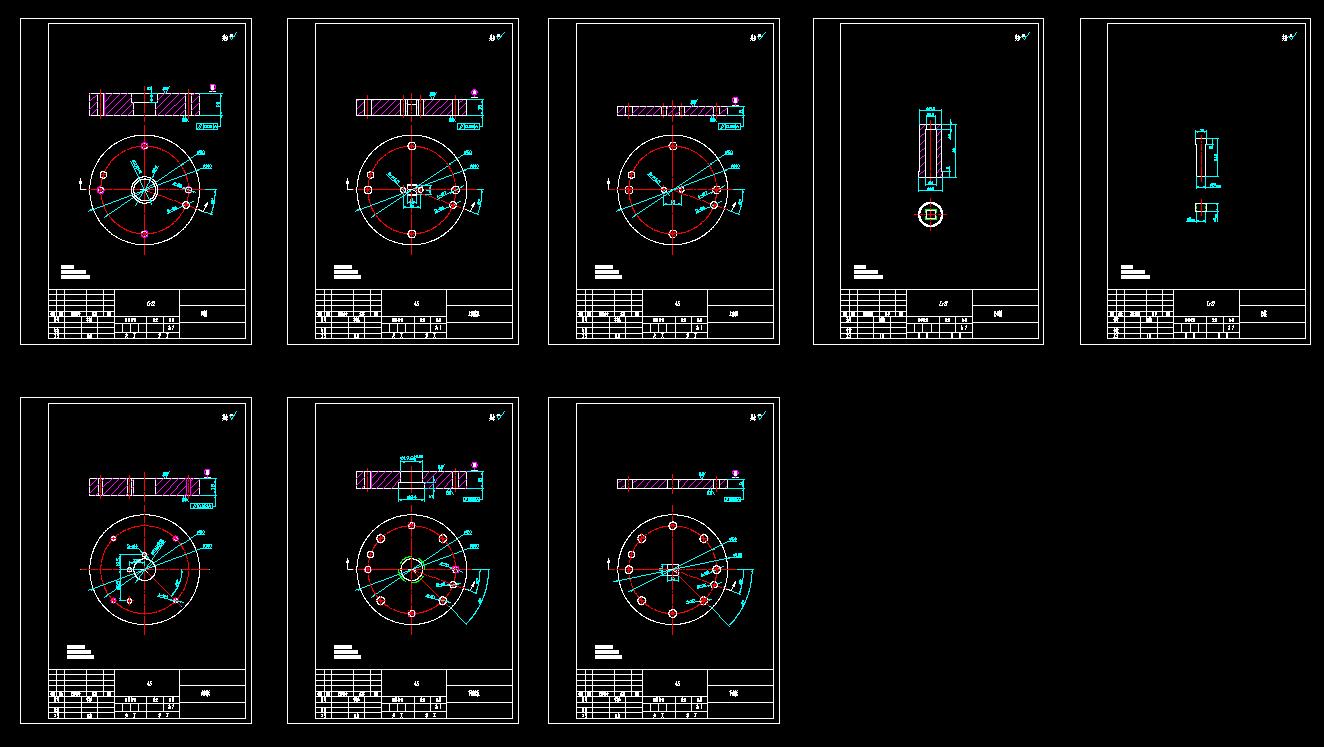 垫圈冲孔落料复合模(CAD图+Proe三维)