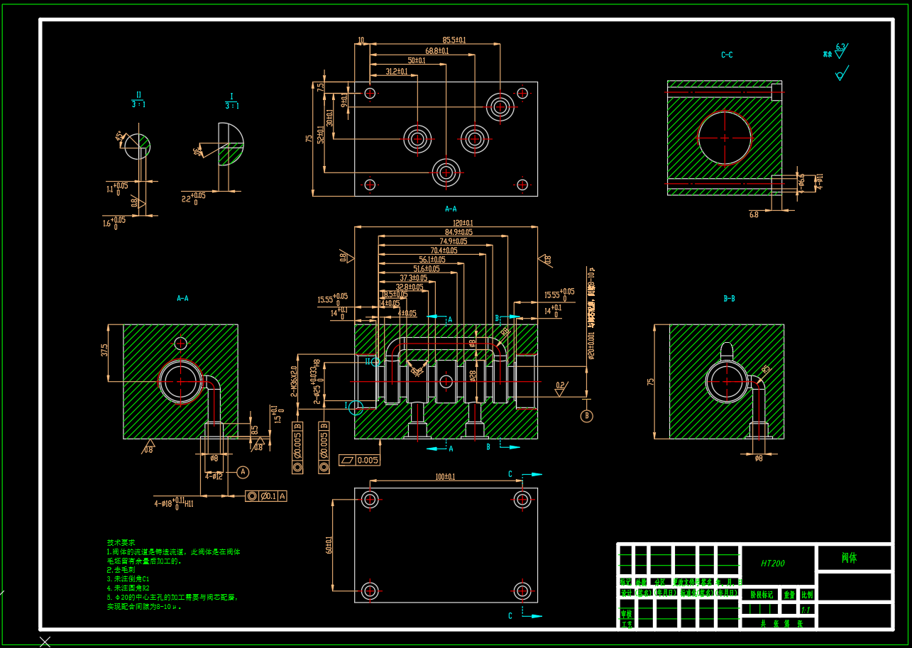 电磁换向阀10通径K型3凸肩