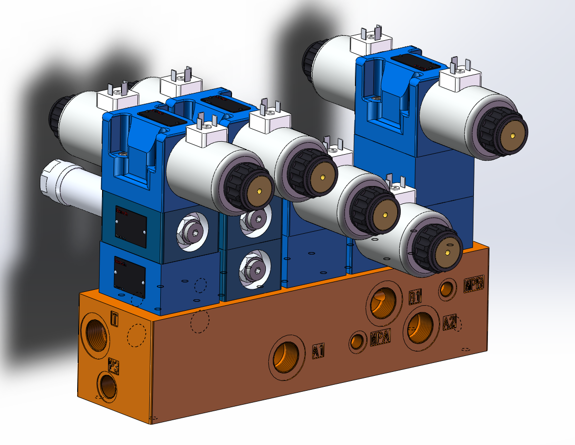 压缩站差动集成块设计(SW+CAD+说明书)