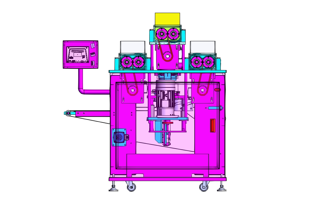全自动包馅机三维SW模型+CAD图纸