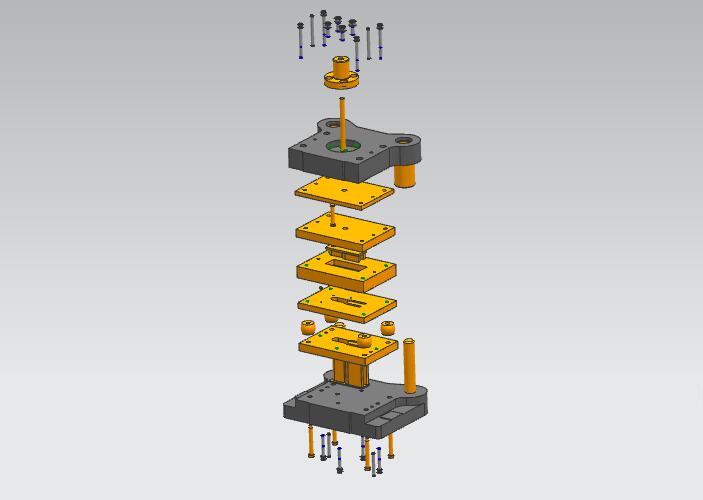 导电片冲孔落料复合模(CAD图+UG三维)