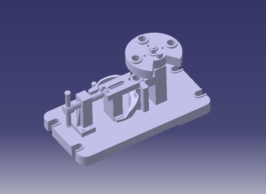 拔叉钻孔夹具（CAD图+CATIA三维）