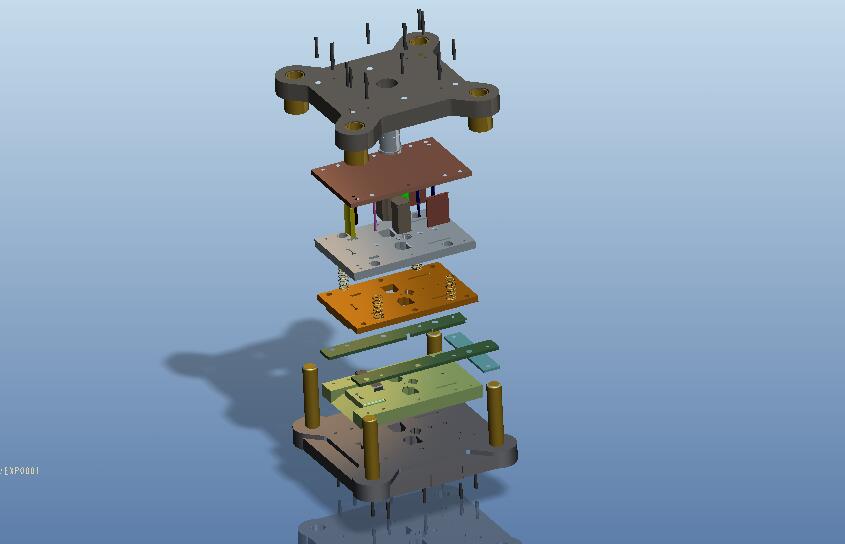 调温器转臂钣金件级进模(CAD图+Proe三维)