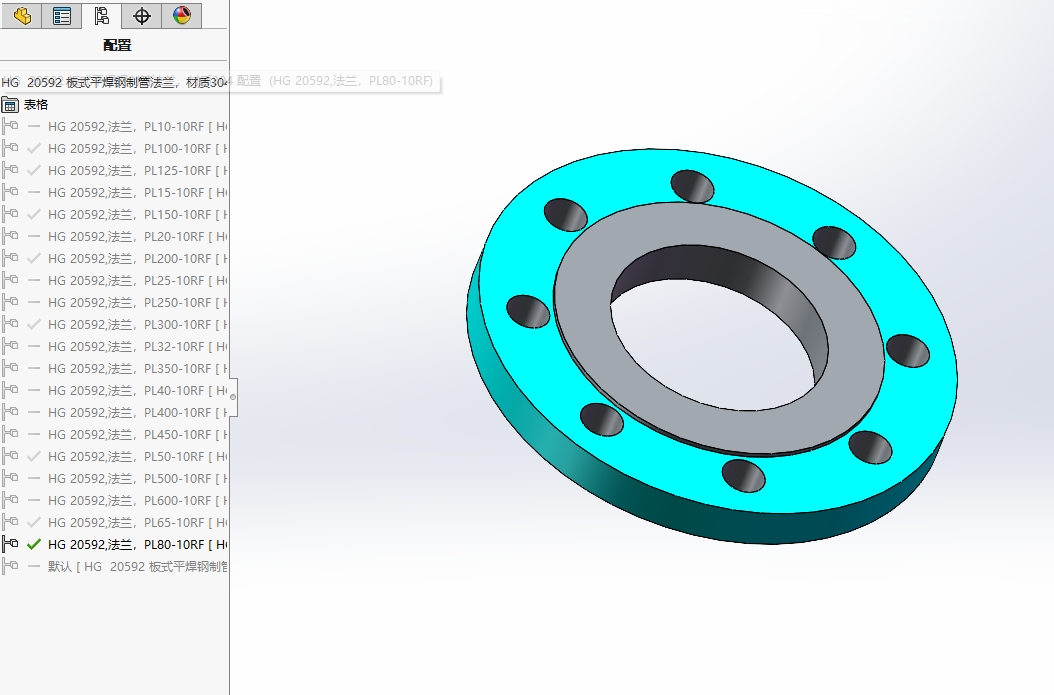 HG 20592 板式平焊钢制管法兰,材质304