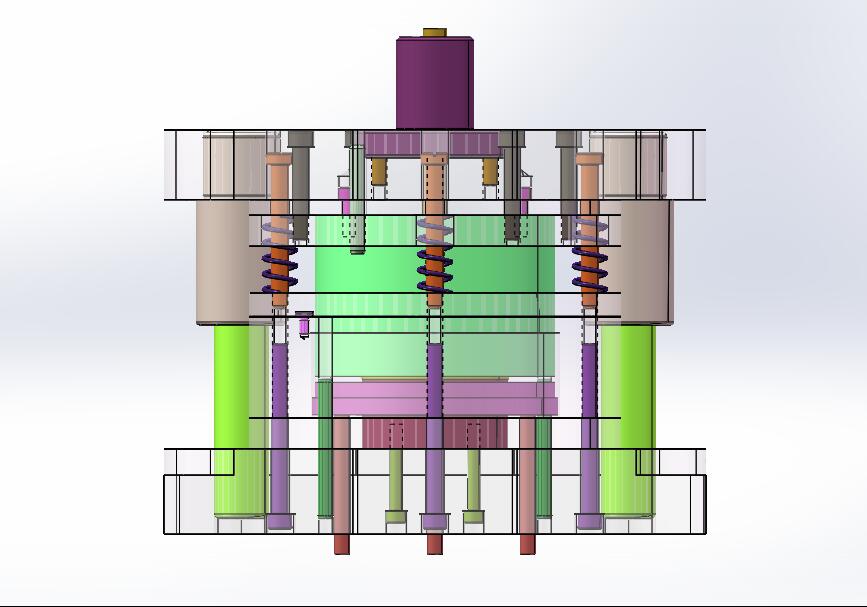 保温瓶内胆底拉深模(CAD图+SW三维)