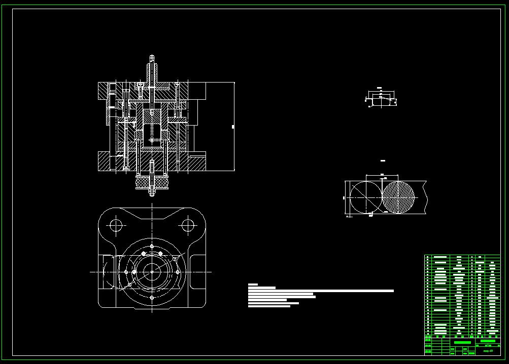 金属杯落料拉深模具(CAD图+UG三维)
