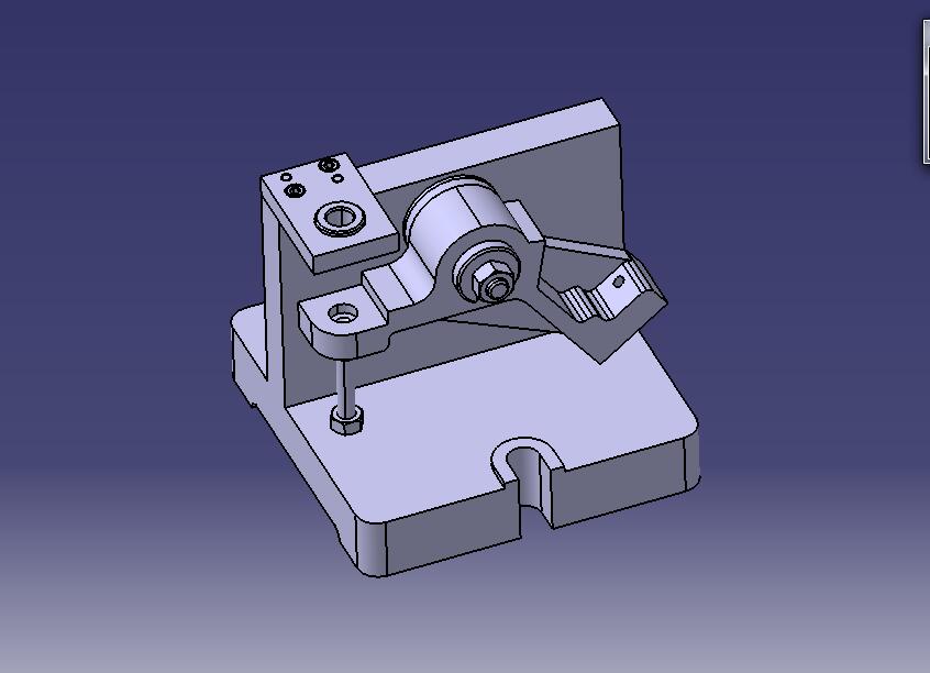 车床杠杆钻孔夹具（CAD图+CATIA三维）