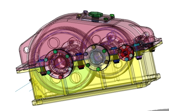 基于ProE的二级圆柱齿轮减速器实体设计