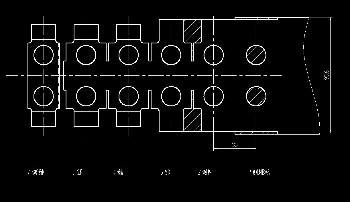 前门锁环螺母板盒级进模