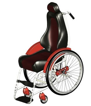 E1174-轮椅设计模型三维Step+ ==1302155=0