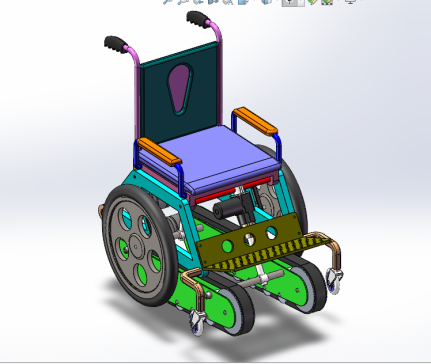 履带爬楼梯电动轮椅设计含三维二维说明书