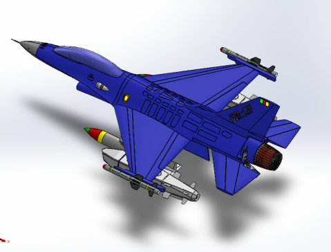 猎鹰F16战斗机模型图