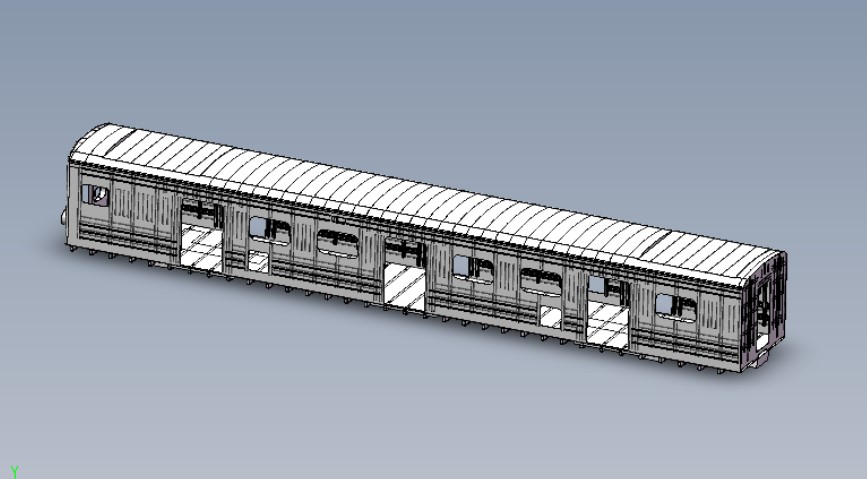 火车车厢三维设计模型图