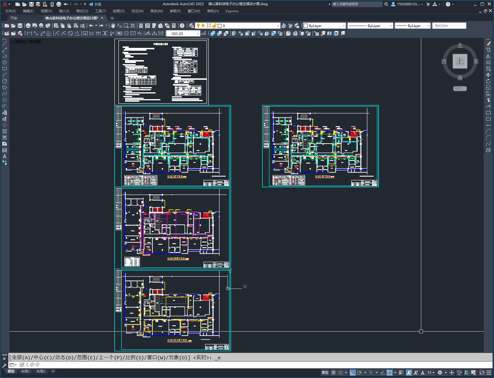 佛山某科技电子办公楼空调设计图
