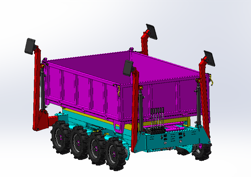 遥控八轮驱动山地车升降自卸车
