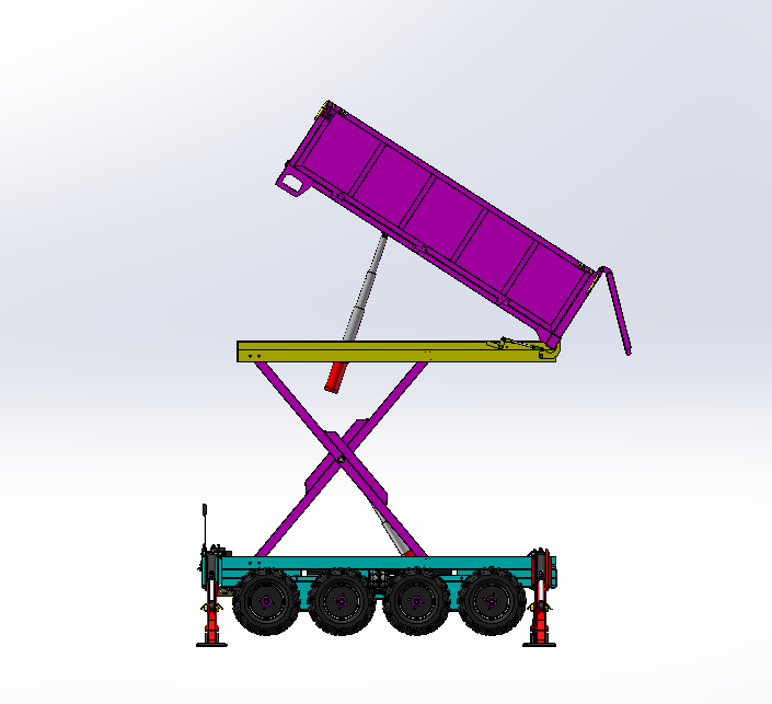 遥控八轮驱动山地车升降自卸车
