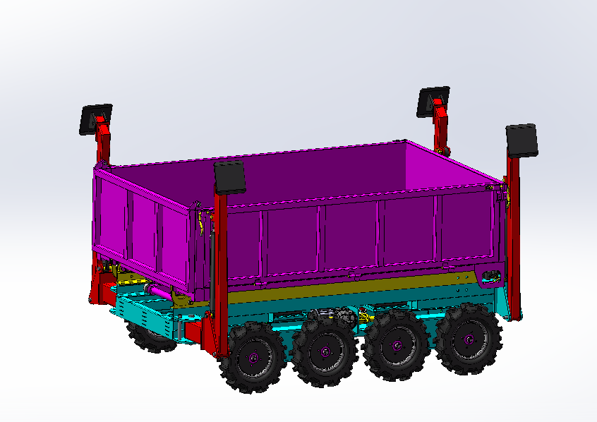 遥控八轮驱动山地车升降自卸车