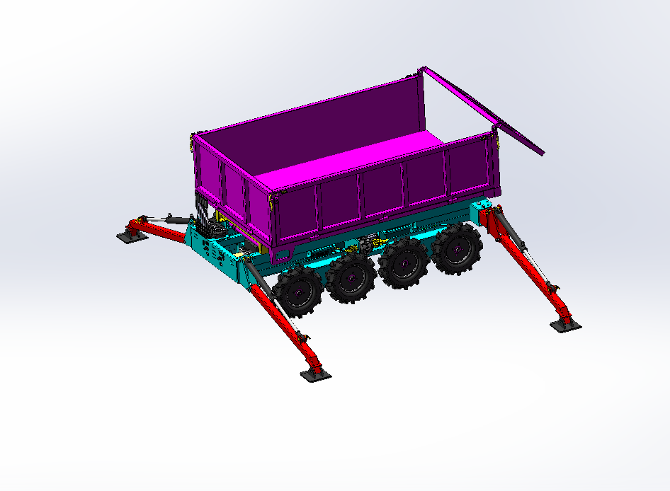 遥控八轮驱动山地车升降自卸车
