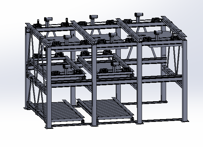 立体车库的设计(含CAD零件图装配图,SolidWorks2020三维图及说明书)