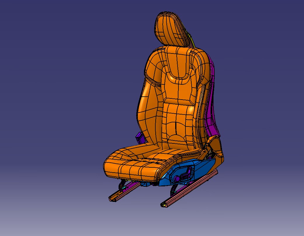 汽车座椅catia三维模型  991755=150