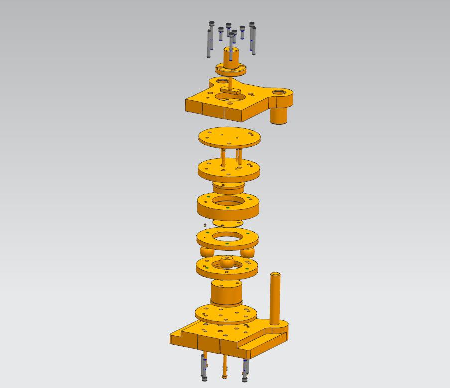三孔垫片冲孔落料复合模(CAD图+UG三维)
