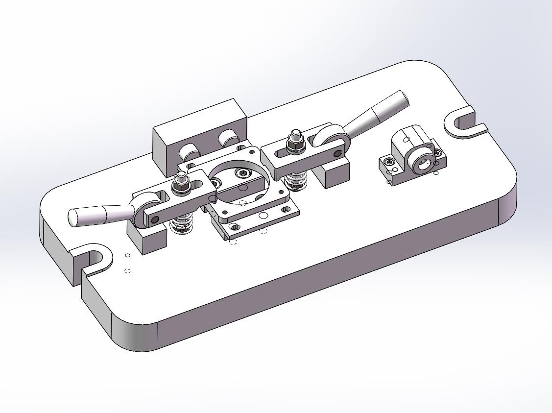 底座铣面夹具（CAD图+SW三维）