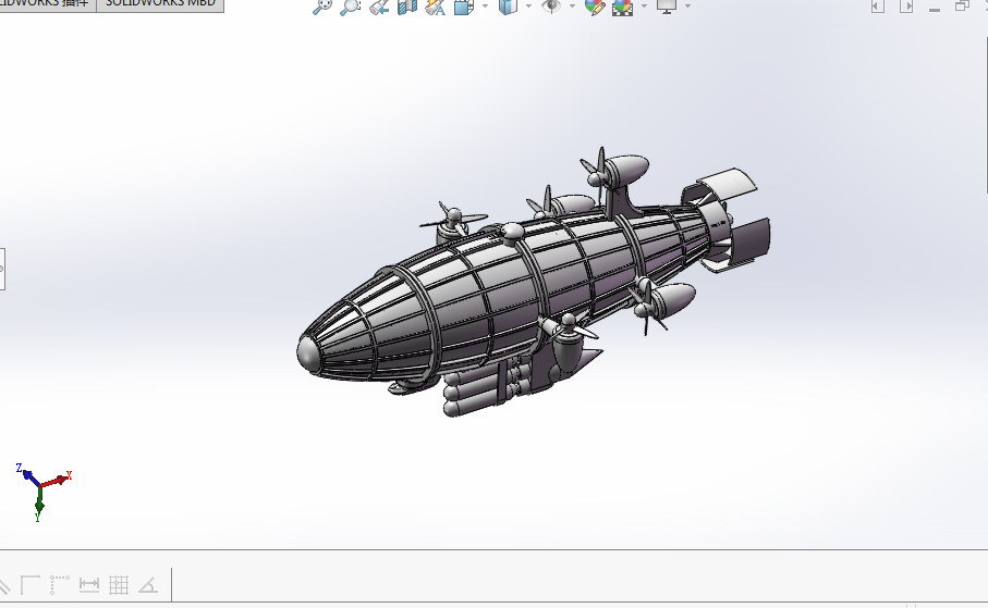 基洛夫飞艇装配模型